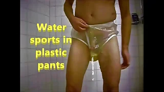 Water sports in plastic pants.